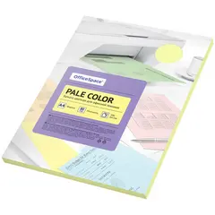 Бумага цветная OfficeSpace &quot;Pale Color&quot;, A4, 80 г/м², 100л., (желтый), фото 1