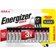 Батарейка Energizer Max AAA (LR03) алкалиновая, 16BL, фото 1