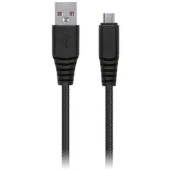 Кабель Smartbuy Сarbon, USB2.0 (A) - microUSB (B), экстрапрочный, 2A output, 2м, черный, фото 1