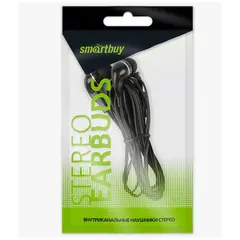 Наушники-вкладыши с микрофоном SmartBuy S4, 1,2м, черный, фото 1
