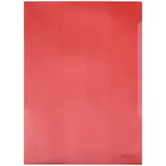 Папка-уголок Durable, А4+, 180мкм, прозрачная красная, фото 1