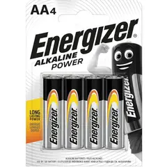Батарейки КОМПЛЕКТ 4шт, ENERGIZER Alkaline Power, ПРОМО 3+1, AA (LR06), пальчик, блис, E300132908, фото 1