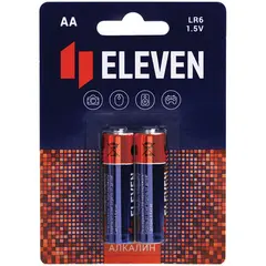 Батарейка Eleven AA (LR6) алкалиновая, BC2, фото 1