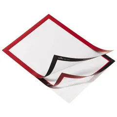 Комплект рамок самоклеящихся магнитных информационных 2шт. Durable &quot;Duraframe&quot; А4, красный, фото 1