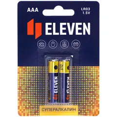 Батарейка Eleven SUPER AAA (LR03) алкалиновая, BC2, фото 1