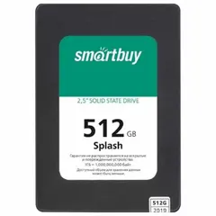 Твердотельный накопитель SSD SMARTBUY Splash 512GB, 2,5&quot;, USB 3.0, черный, SBSSD-512G, SSD-512GT-MX902, фото 1