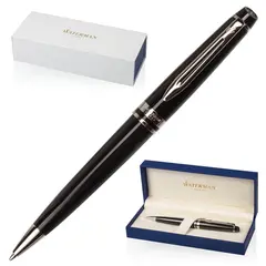 Ручка подарочная шариковая WATERMAN &quot;Expert 3 Black Lacquer CT&quot;, черный лак, палладиевое покрытие деталей, синяя, S0951800, фото 1