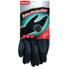 Перчатки неопреновые Paclan &quot;Extra Protection&quot;, M, 1 пара, хозяйственные, х/б напыление, фото 1