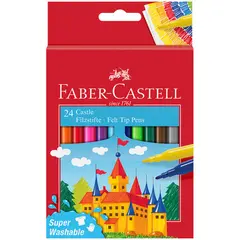 Фломастеры Faber-Castell &quot;Замок&quot;, 24цв., смываемые, картон, европодвес, фото 1