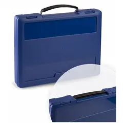Портфель Стамм с выдвижной ручкой, 270*350*45мм, синий, фото 1