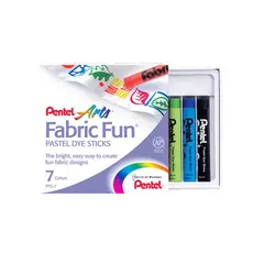 Пастель для ткани Pentel &quot;FabricFun Pastels&quot;, 7цв., картон. упак., фото 1