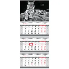 Календарь квартальный 3бл. на 3гр. OfficeSpace Mini &quot;Символ года&quot;, 2022г., фото 1