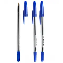 Ручка шариковая Стамм &quot;511&quot;, синяя, 1,0мм, прозрачный корпус, фото 1