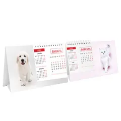 Календарь-домик настольный 200*130мм, OfficeSpace &quot;Mono. Cute pets&quot;, 2022г., фото 1