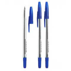 Ручка шариковая Стамм &quot;511&quot; синяя, 0,7мм, прозрачный корпус, фото 1