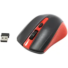 Мышь беспроводная Smartbuy ONE 352, красный, черный, 3btn+Roll, фото 1