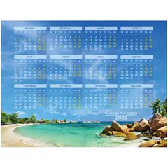 Календарь настенный листовой А2, OfficeSpace &quot;Ocean&quot;, 2022г., фото 1