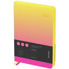Ежедневник датированный 2022г., A5, 184л., кожзам, Berlingo &quot;Radiance&quot;, розовый/желтый градиент, фото 1