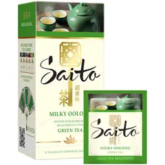 Чай Saito &quot;Milky Oolong&quot;, зеленый, 25 пакетиков-сашетов по 1,5г, фото 1