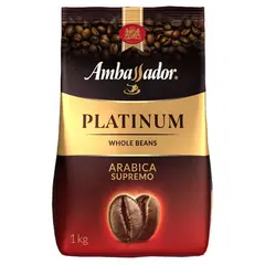 Кофе в зернах AMBASSADOR &quot;Platinum&quot;, 100% арабика, 1 кг, вакуумная упаковка, ш/к 27105, фото 1