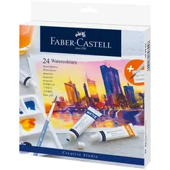 Акварель художественная Faber-Castell &quot;Watercolours&quot;, 24цв., 9мл, туба, картон.упак, фото 1