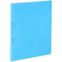 Папка на 2 кольцах OfficeSpace, 25мм, 400мкм, синяя полупрозрачная, фото 1