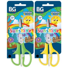 Ножницы детские BG &quot;Sunshine&quot; 13,5 см, ассорти, с усилителем, европодвес, фото 1