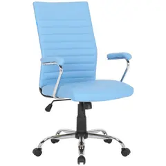 Кресло руководителя Helmi HL-E42, экокожа голубая, фото 1