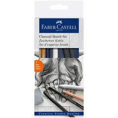 Набор угля и угольных карандашей Faber-Castell &quot;Charcoal Sketch&quot; 7 предметов, картон. упак., фото 1