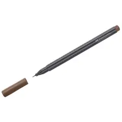 Ручка капиллярная Faber-Castell &quot;Grip Finepen&quot; коричневая, 0,4мм, трехгранная, фото 1