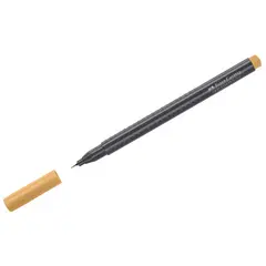 Ручка капиллярная Faber-Castell &quot;Grip Finepen&quot; светло-коричневая, 0,4мм, трехгранная, фото 1
