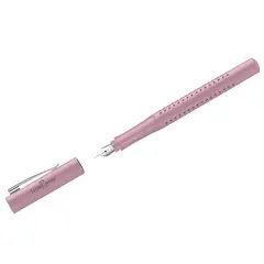 Ручка перьевая Faber-Castell &quot;Grip 2010&quot;, синяя, F=0,6мм, трехгран., дымчато-розовый корпус, фото 1