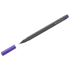 Ручка капиллярная Faber-Castell &quot;Grip Finepen&quot; сине-фиолетовая, 0,4мм, трехгранная, фото 1