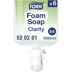Картридж с жидким мылом-пеной одноразовый TORK (S4), экологически чистое, биоразлагаемое, 1 л, 520201, фото 1