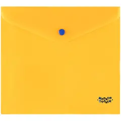 Папка-конверт на кнопке Мульти-Пульти, А5+, 160мкм, полупрозрачная, оранжевая, фото 1