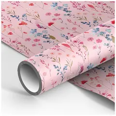 Упаковочная бумага глянц. 70*100см, MESHU &quot;Pastel pink&quot;, 90г/м2, фото 1