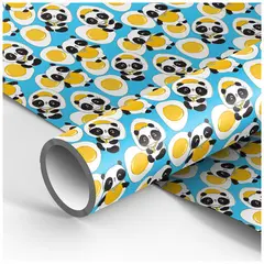 Упаковочная бумага глянц. 70*100см, MESHU &quot;Cute pandas&quot;, 90г/м2, фото 1