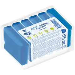 Легкий пластилин для лепки Мульти-Пульти, синий, 6шт., 60г, прозрачный пакет, фото 1