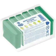 Легкий пластилин для лепки Мульти-Пульти, темно-зеленый, 6шт., 60г, прозрачный пакет, фото 1