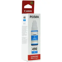 Картридж ориг. Canon GI-490C Cyan голубой для PIXMA G1400/2400/3400 (7000стр), фото 1