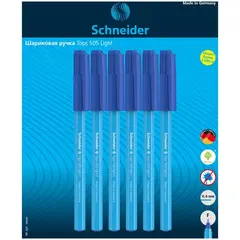 Набор шариковых ручек Schneider Tops 505 F Light 6шт., синие, 0,8мм, блистер, фото 1
