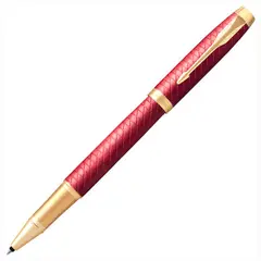 Ручка-роллер PARKER &quot;IM Premium Red GT&quot;, корпус красный лак, позолоченные детали, черная, 2143647, фото 1