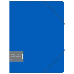 Папка на резинке Berlingo &quot;Soft Touch&quot; А4, 600мкм, синяя, фото 1