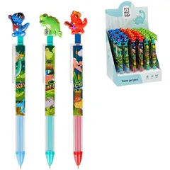 Ручка шариковая автоматическая MESHU &quot;Dinosaurs&quot; синяя, 0,5мм, грип, корпус ассорти, фото 1