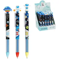 Ручка шариковая автоматическая MESHU &quot;Space Aliens&quot; синяя, 0,5мм, грип, корпус ассорти, фото 1