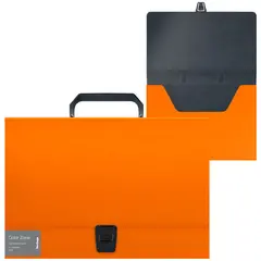 Папка-портфель 1 отделение Berlingo &quot;Color Zone&quot; A4, 330*230*35мм, 1000мкм, оранжевая, фото 1