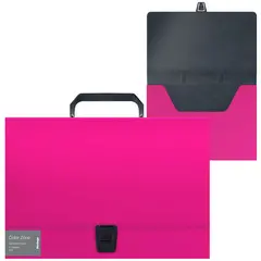 Папка-портфель 1 отделение Berlingo &quot;Color Zone&quot; A4, 330*230*35мм, 1000мкм, розовая, фото 1