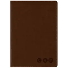 Телефонная книга А5, 80л., кожзам, OfficeSpace &quot;Nebraska&quot; коричневый с вырубкой, фото 1