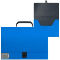 Папка-портфель 1 отделение Berlingo &quot;Color Zone&quot; A4, 330*230*35мм, 1000мкм, синяя, фото 1