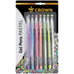 Набор гелевых ручек Crown &quot;Hi-Jell Pastel&quot;, 7цв., 0,8мм, блистер, фото 1